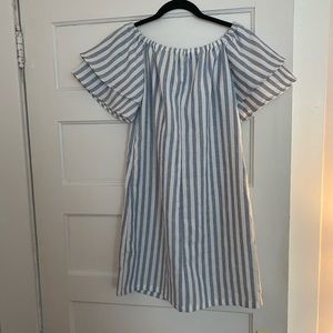 Striped 100% Linen Dress (Never Worn)